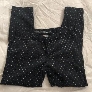GAP ankle slim fit polka dot khakis